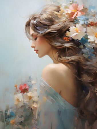 花と女性