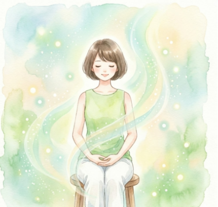 瞑想している女性