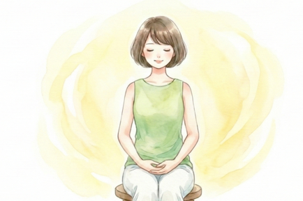 瞑想中の女性