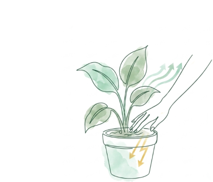 植物にふれる